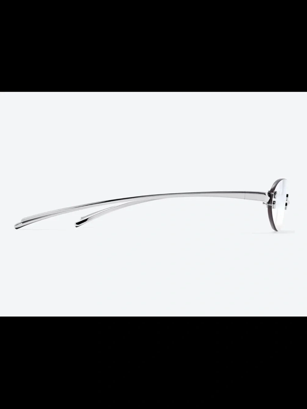 GENTLE MONSTER Furi Silver Rimless Oval Clear Glasses